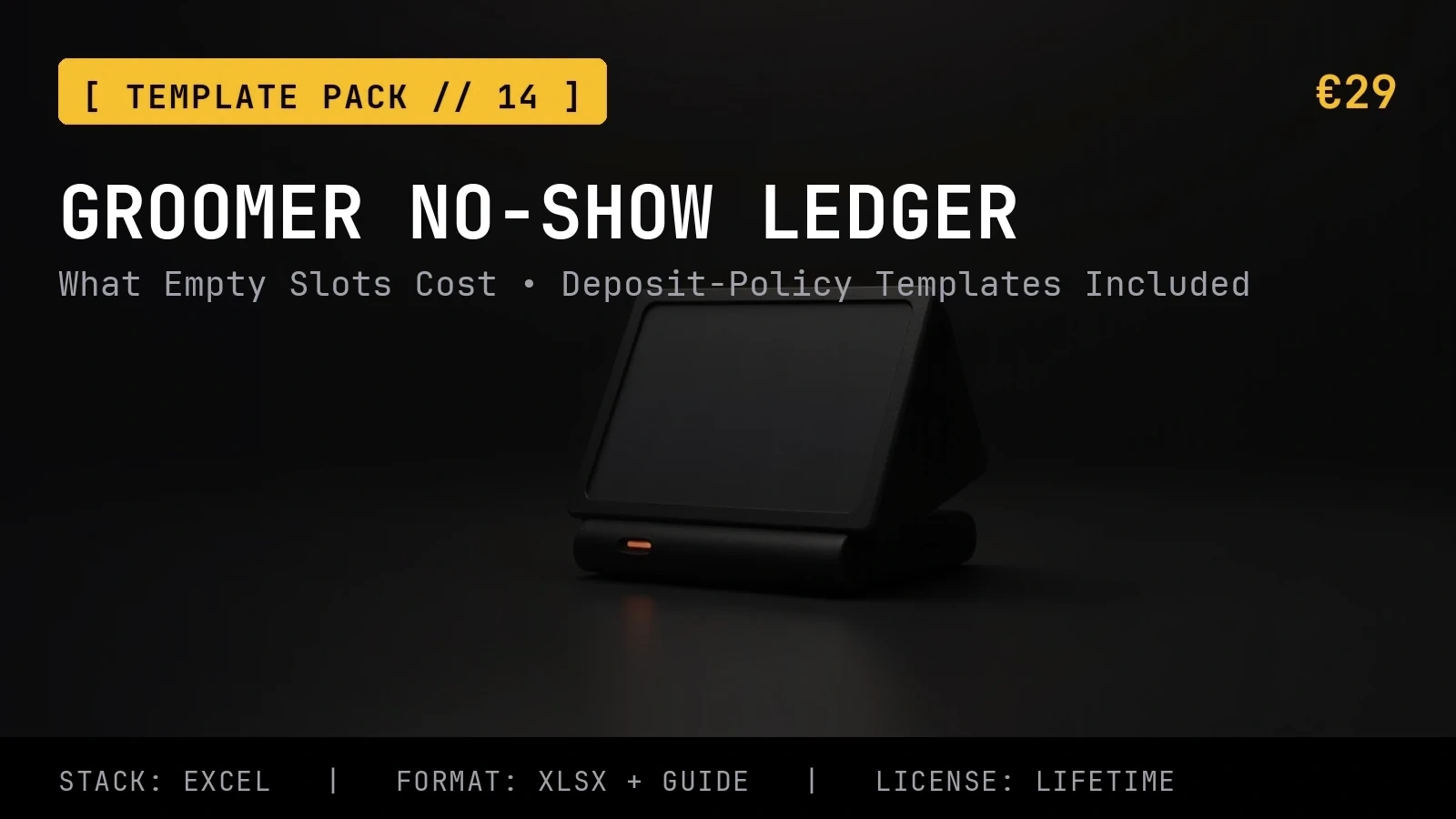 Dog Groomer No-Show & Cancellation Ledger cover