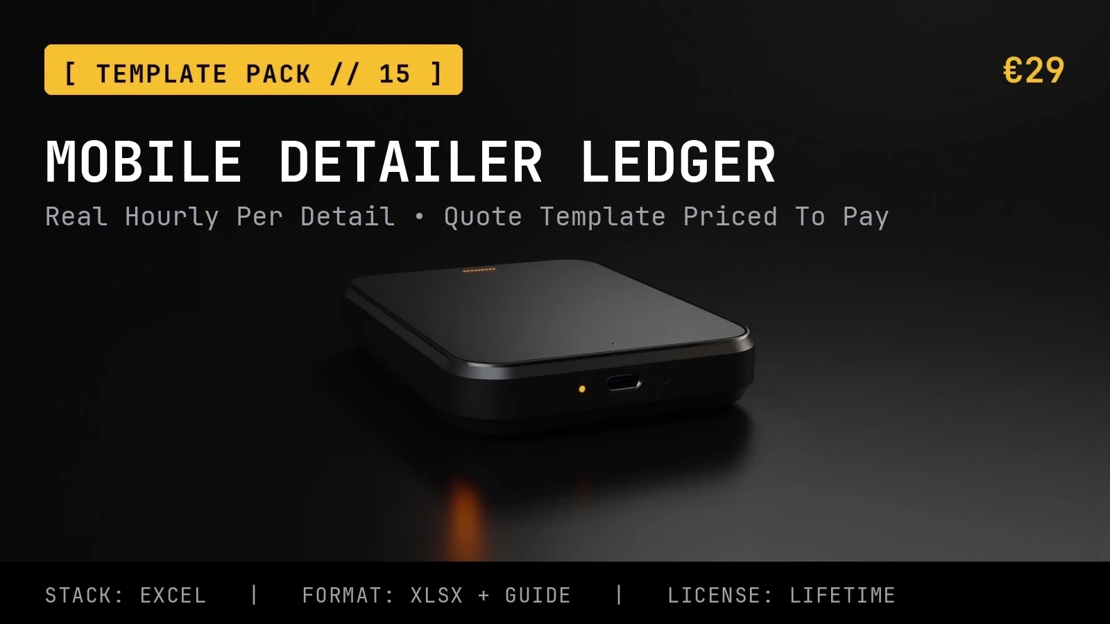 Mobile Detailer True Hourly & Quote Ledger cover