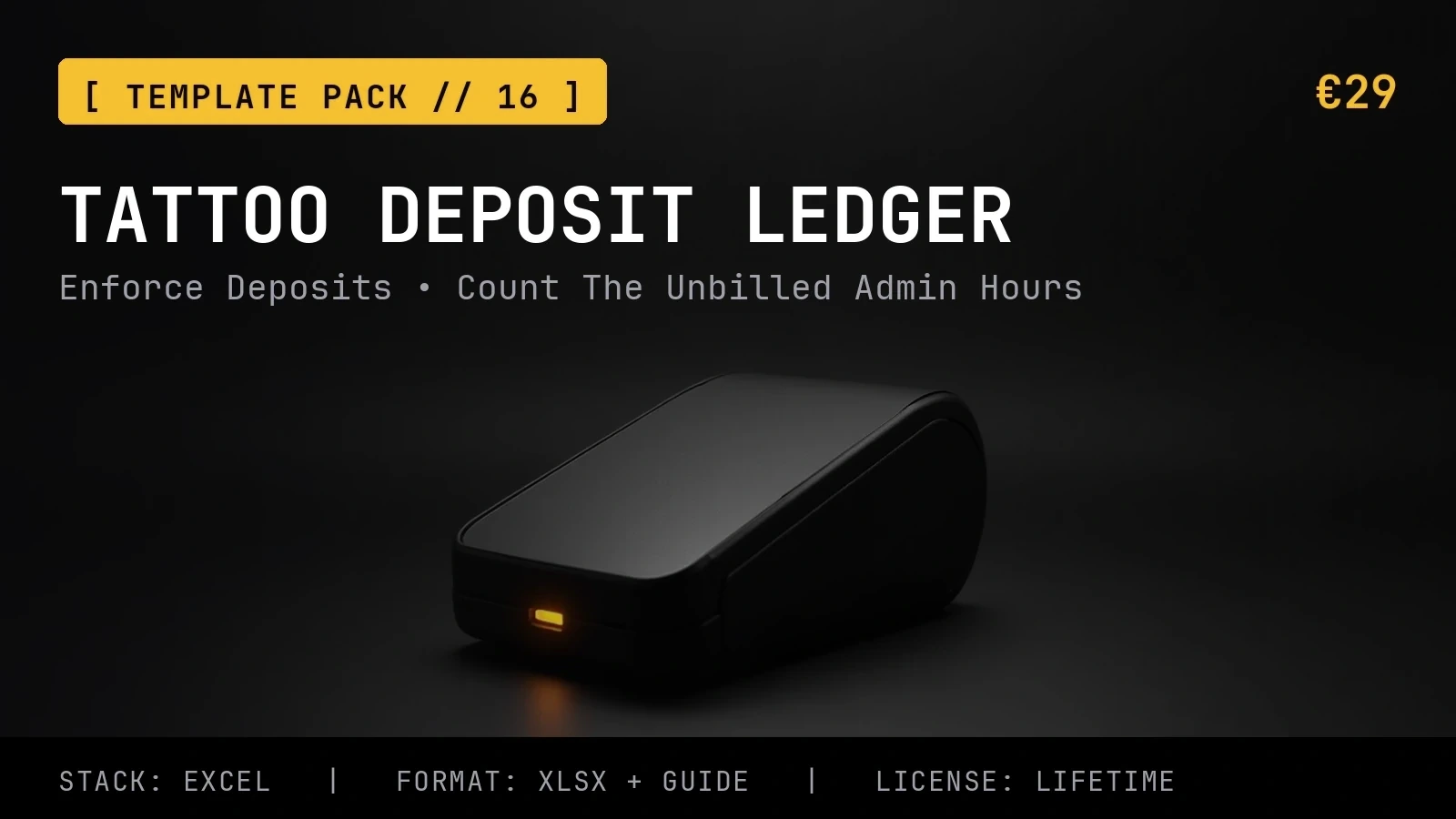 Tattoo Artist Deposit Policy + No-Show & Cancellation Ledger cover
